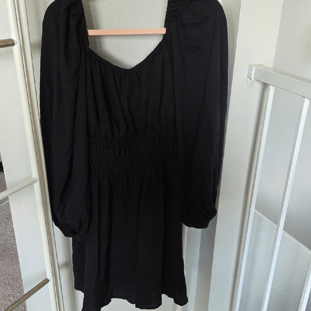 Eloquii Elegant Black Long Sleeve Dress